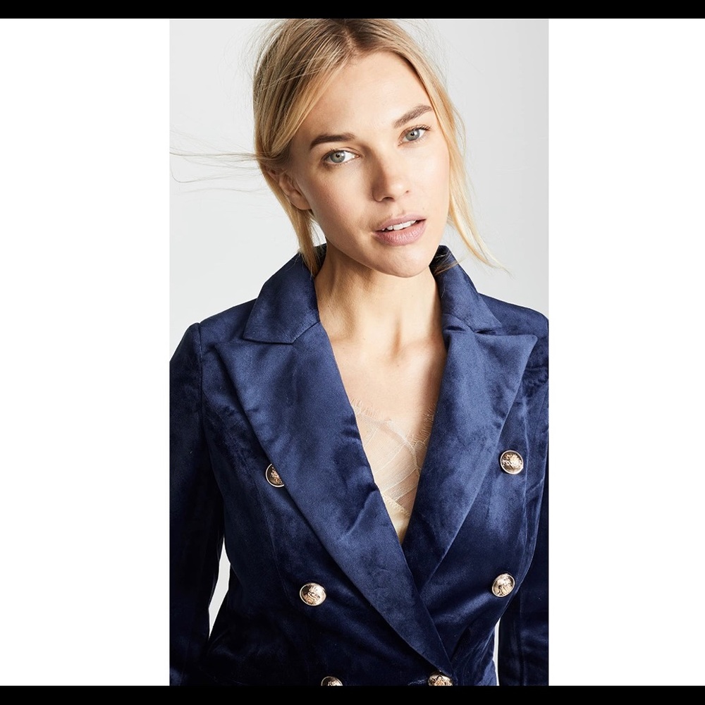 Navy velvet Blazer
